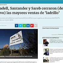 Sabadell, Santander y Sareb cerraron (de nuevo) las mayores ventas de 'ladrillo'